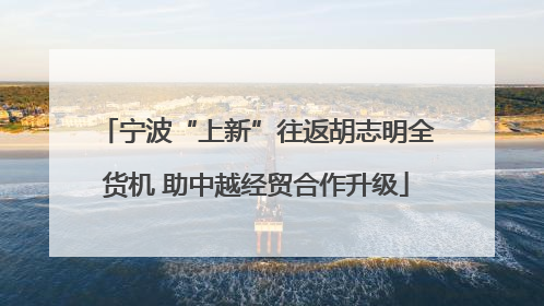 宁波“上新”往返胡志明全货机 助中越经贸合作升级