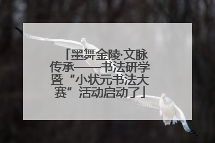 墨舞金陵·文脉传承——书法研学暨“小状元书法大赛”活动启动了