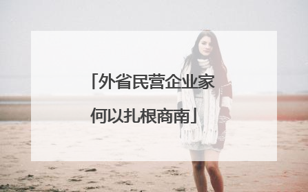 外省民营企业家何以扎根商南