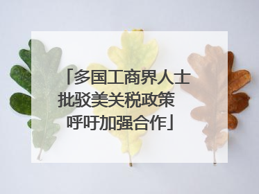 多国工商界人士批驳美关税政策 呼吁加强合作