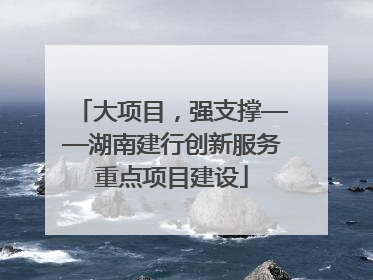 大项目，强支撑——湖南建行创新服务重点项目建设