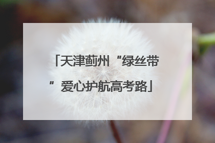 天津蓟州“绿丝带”爱心护航高考路