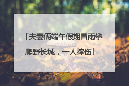 夫妻俩端午假期冒雨攀爬野长城，一人摔伤