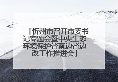 忻州市召开市委书记专题会暨中央生态环境保护督察边督边改工作推进会