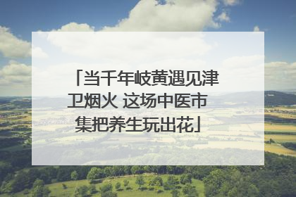 当千年岐黄遇见津卫烟火 这场中医市集把养生玩出花