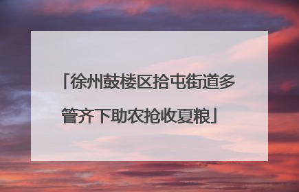 徐州鼓楼区拾屯街道多管齐下助农抢收夏粮