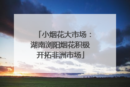小烟花大市场：湖南浏阳烟花积极开拓非洲市场
