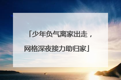 少年负气离家出走，网格深夜接力助归家