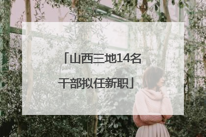 山西三地14名干部拟任新职