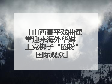 山西高平戏曲课堂迎来海外华媒 上党梆子“圈粉”国际观众