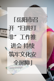 岳阳市召开“扫黄打非”工作推进会 持续筑牢文化安全屏障