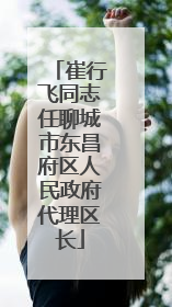 崔行飞同志任聊城市东昌府区人民政府代理区长