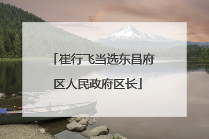 崔行飞当选东昌府区人民政府区长