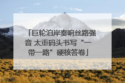 巨轮泊岸奏响丝路强音 太重码头书写“一带一路”硬核答卷
