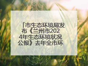 市生态环境局发布《兰州市2024年生态环境状况公报》去年全市环境空气质量达标天数301天