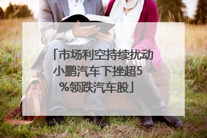 市场利空持续扰动 小鹏汽车下挫超5%领跌汽车股
