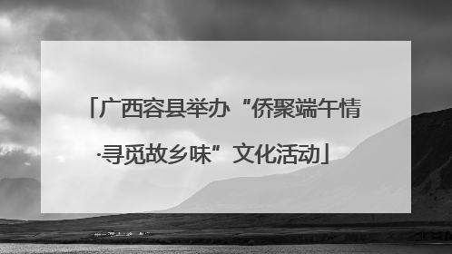 广西容县举办“侨聚端午情·寻觅故乡味”文化活动
