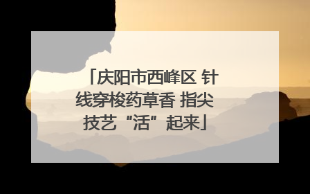 庆阳市西峰区 针线穿梭药草香 指尖技艺“活”起来
