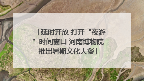 延时开放 打开“夜游”时间窗口 河南博物院推出暑期文化大餐