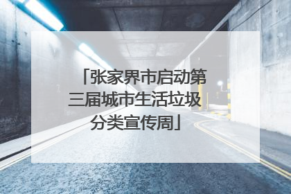 张家界市启动第三届城市生活垃圾分类宣传周