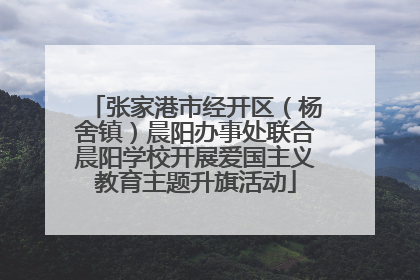 张家港市经开区（杨舍镇）晨阳办事处联合晨阳学校开展爱国主义教育主题升旗活动