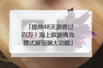 提前48天游客过百万！海上旅游青岛模式展现强大动能