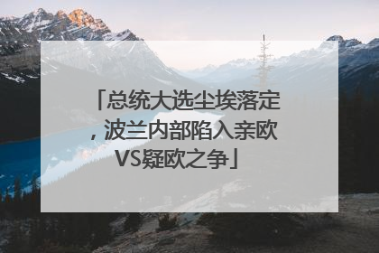总统大选尘埃落定，波兰内部陷入亲欧VS疑欧之争