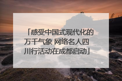 感受中国式现代化的万千气象 网络名人四川行活动在成都启动