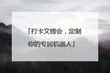 打卡文博会，定制你的专属机器人