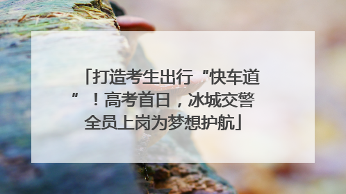 打造考生出行“快车道”！高考首日，冰城交警全员上岗为梦想护航
