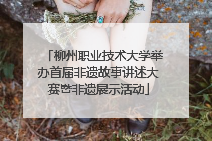 柳州职业技术大学举办首届非遗故事讲述大赛暨非遗展示活动
