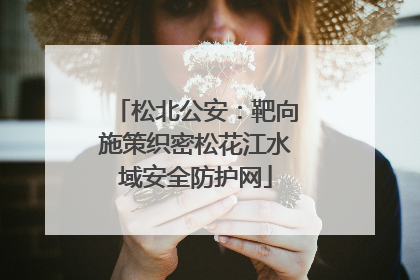 松北公安：靶向施策织密松花江水域安全防护网