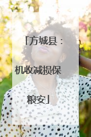 方城县：机收减损保粮安