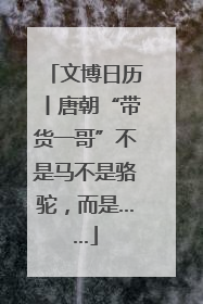 文博日历丨唐朝“带货一哥”不是马不是骆驼，而是……