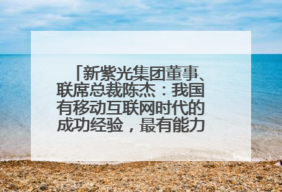 新紫光集团董事、联席总裁陈杰：我国有移动互联网时代的成功经验，最有能力做好AI应用创新