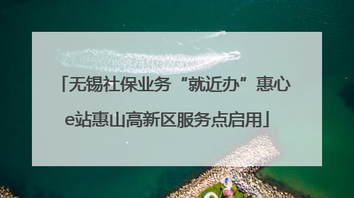 无锡社保业务“就近办”惠心e站惠山高新区服务点启用