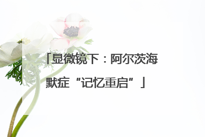 显微镜下：阿尔茨海默症“记忆重启”