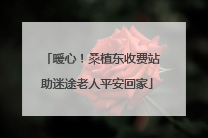 暖心！桑植东收费站助迷途老人平安回家