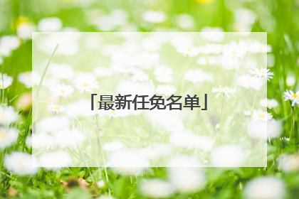 最新任免名单