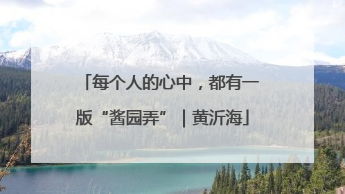 每个人的心中，都有一版“酱园弄”｜黄沂海