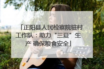 正阳县人民检察院驻村工作队：助力“三夏”生产 确保粮食安全