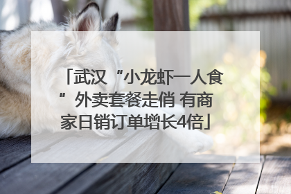 武汉“小龙虾一人食”外卖套餐走俏 有商家日销订单增长4倍