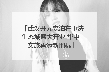 武汉开元森泊在中法生态城盛大开业 华中文旅再添新地标