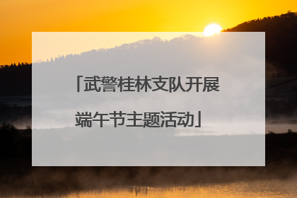 武警桂林支队开展端午节主题活动