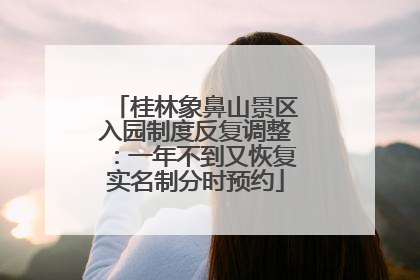 桂林象鼻山景区入园制度反复调整：一年不到又恢复实名制分时预约