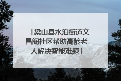 梁山县水泊街道文昌阁社区帮助高龄老人解决智能难题