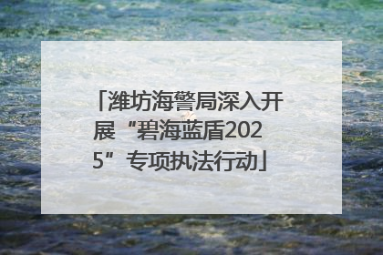 潍坊海警局深入开展“碧海蓝盾2025”专项执法行动