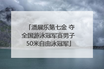 潘展乐第七金 夺全国游泳冠军赛男子50米自由泳冠军