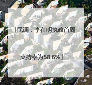 民调：李在明执政首周支持率为58.6%