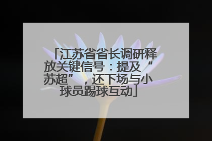 江苏省省长调研释放关键信号：提及“苏超”，还下场与小球员踢球互动